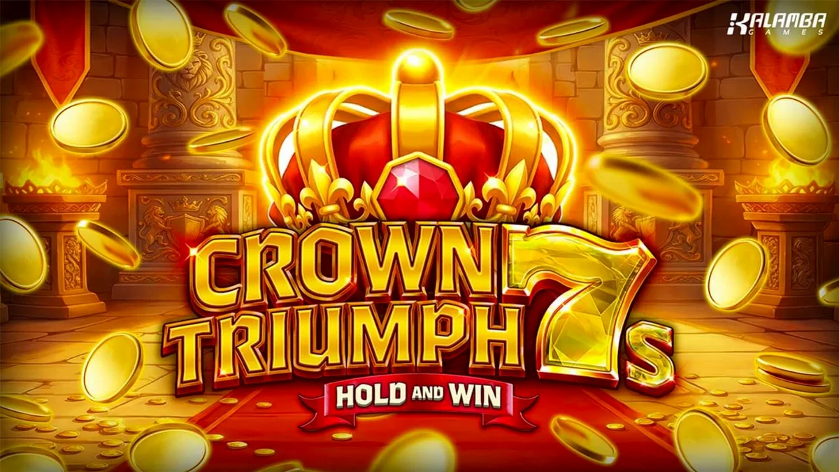 Interface do slot Crown Triumph 7s Hold and Win com símbolos clássicos e elementos reais.